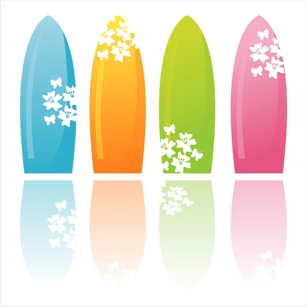 Barevné surfy — Stockový vektor