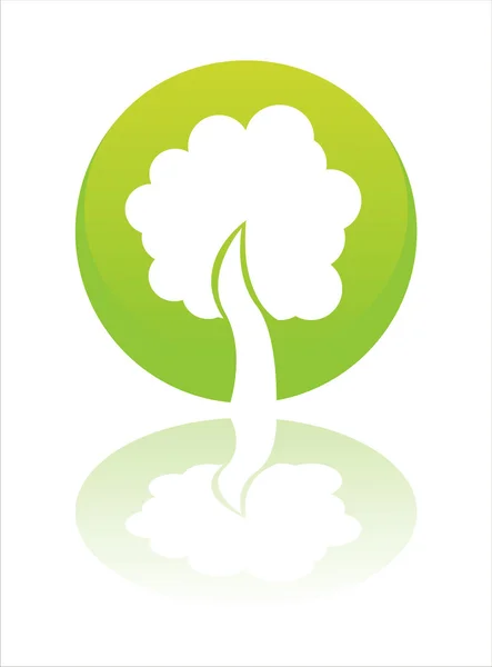 Signe vert arbre — Image vectorielle