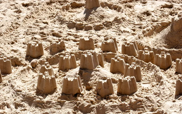 砂浜の砂の城 — ストック写真