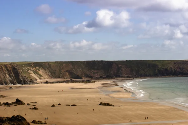 Marloes Pláž Hrabství Pembrokeshire Anonymní Chůzi — Stock fotografie