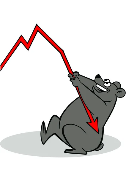 stock image A bear trying to reduce share price