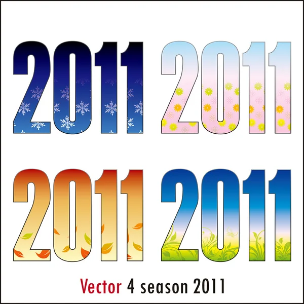 4 season 2011 — Stock Vector