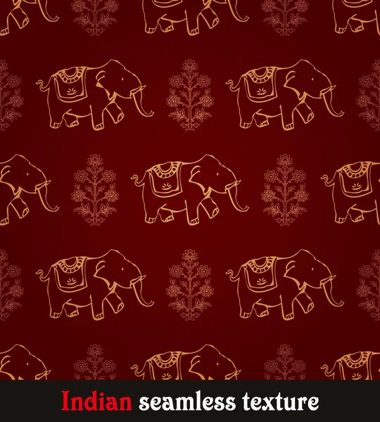 Pattern indian elephant — Stock Vector