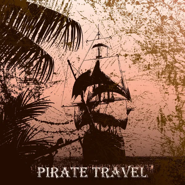 Barco pirata — Archivo Imágenes Vectoriales