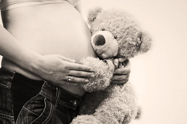 Těhotné břicho — Stock fotografie