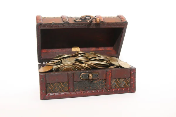 Stock image Small chest of coins