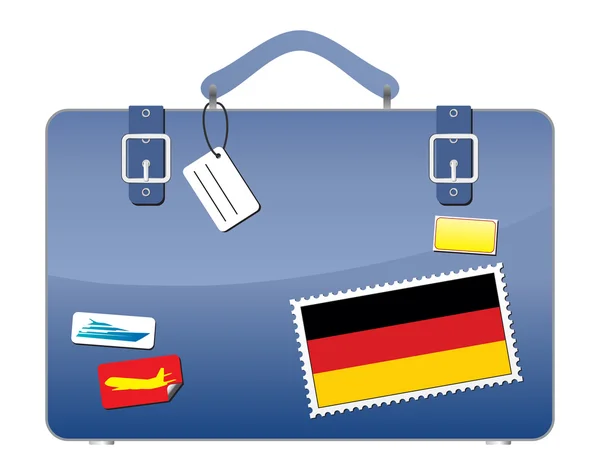 Подорож валізу Німеччина прапор — стоковий вектор