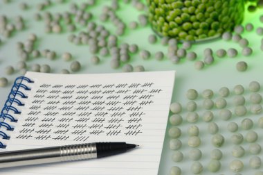 Pea counting clipart