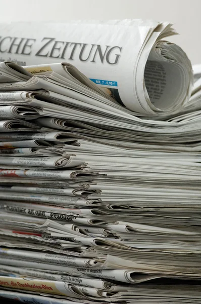 Pile of newspapers — Stock Photo, Image