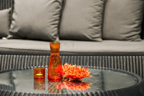 Orange table decorations