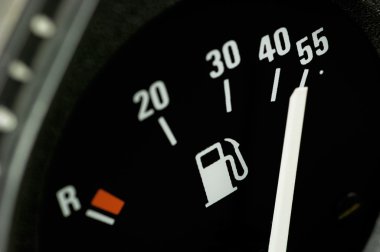 Fuel gauge of a car clipart