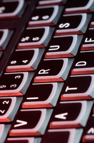 Computer keyboard with word Virus — Stock Photo, Image
