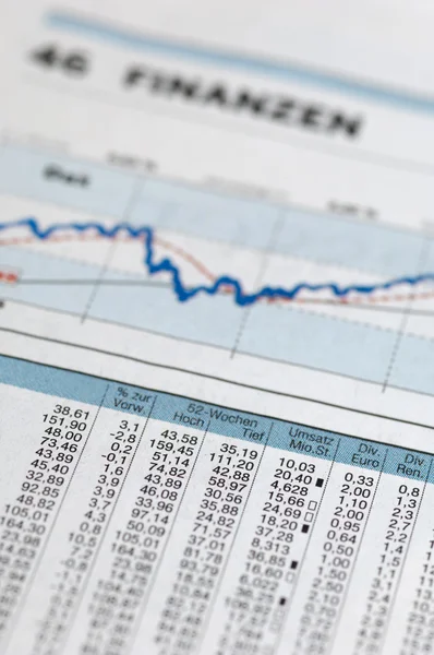 Financí graf — Stock fotografie