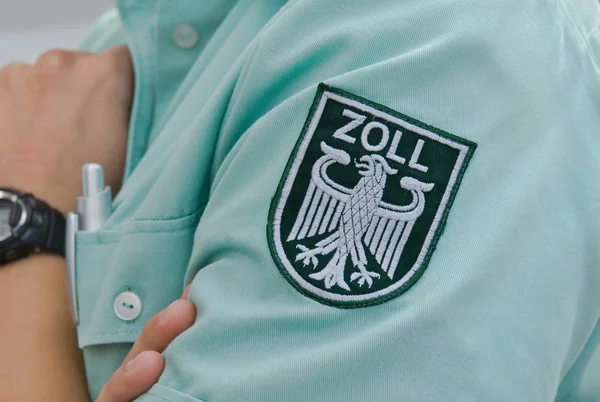 Label of a german customs officer — Stock Photo, Image