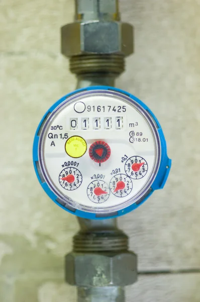 Messgerät für den Wasserverbrauch — Stockfoto