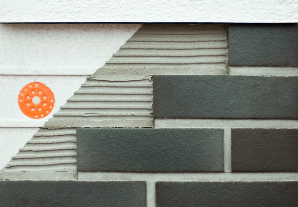 れんが造りの家の壁の層 — ストック写真
