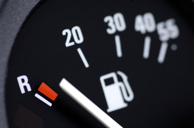 Fuel gauge of a car clipart