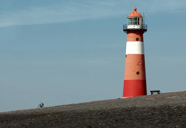 Phare sur la côte de la mer du Nord, Pays-Bas — Photo