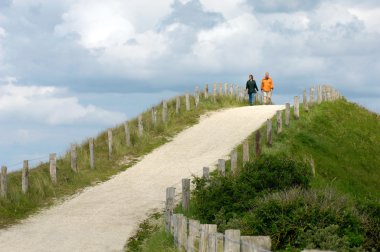 Dune yürüyüş de northsea, Hollanda