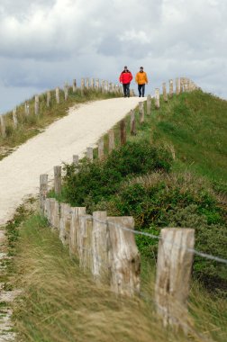 Dune yürüyüş de northsea, Hollanda