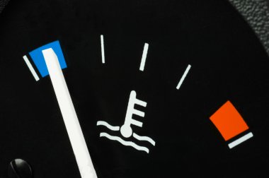 Motor temperature gauge of a car clipart