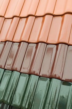 Clour samples of roof pan tiles clipart