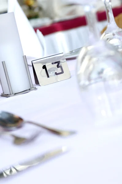 Dining table in a restaurant — Stock Photo, Image