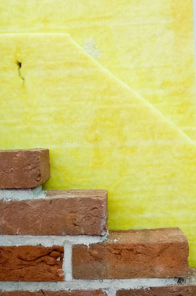 Thermal insulation of a house wall — Stock Photo, Image