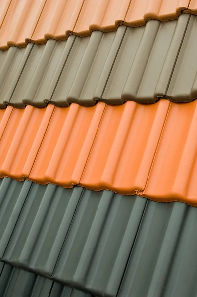 Křupavě vzorky střechy pan dlaždice — Stock fotografie