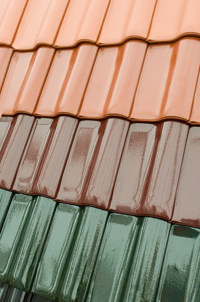 Clour samples of roof pan tiles — Stock Photo, Image