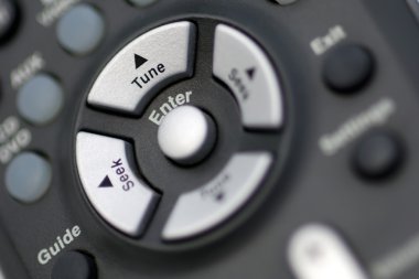 Enter button of a remote control clipart