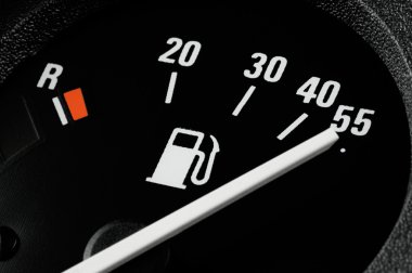 Fuel gauge of a car clipart