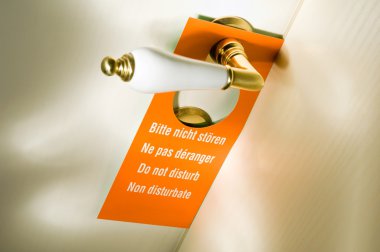 Door hanger Do not disturb clipart