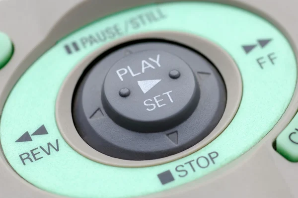 Controle remoto com botão play — Fotografia de Stock
