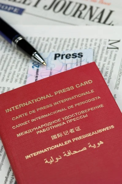 Internationaler Presseausweis — Stockfoto