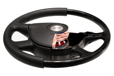 Steering wheel with SRS clipart