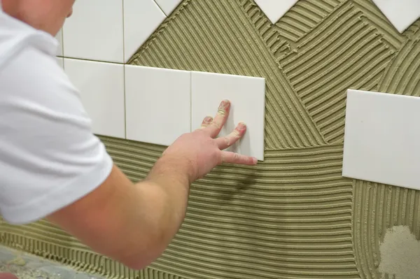 Wall tile glue — Stock Photo, Image