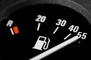 Fuel gauge of a car clipart