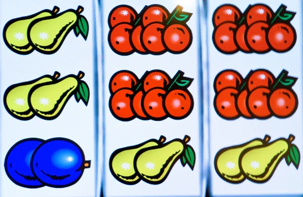 Дисплей фруктового автомата — стоковое фото