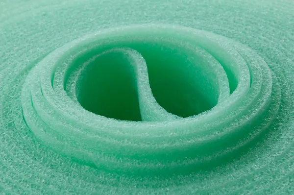Rollo de espuma de plástico verde — Foto de Stock