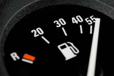 Fuel gauge of a car clipart