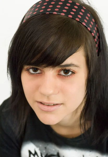 Girl Teenager with hairband — Stock Photo, Image