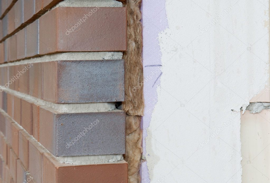 Thermal insulation of a house wall