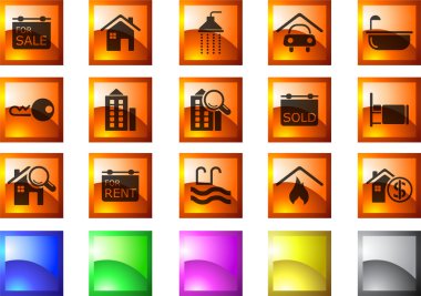 Real Estate icons clipart