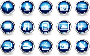 Media and Publishing icons clipart