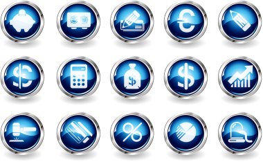 Finance and Banking icons clipart