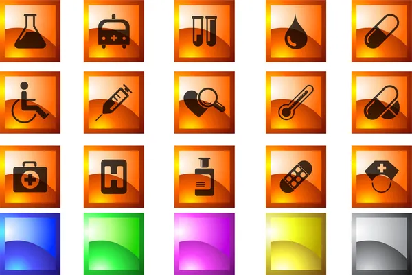Healthcare and Pharma icons — Stock Vector