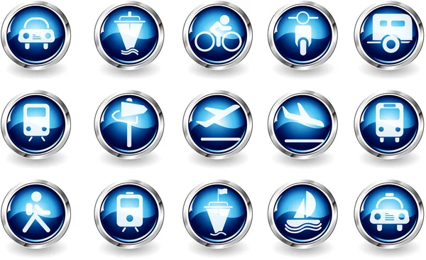 Transportation and Vehicle icons — Stock Vector