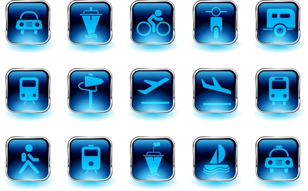 Transportation and Vehicle icons — Stock Vector