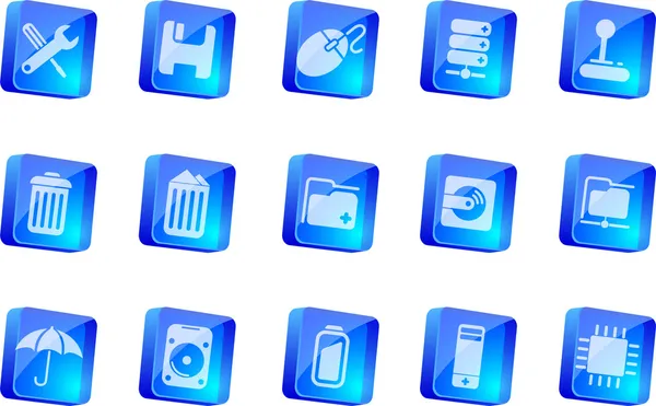 Computer and Data icons — Stock Vector